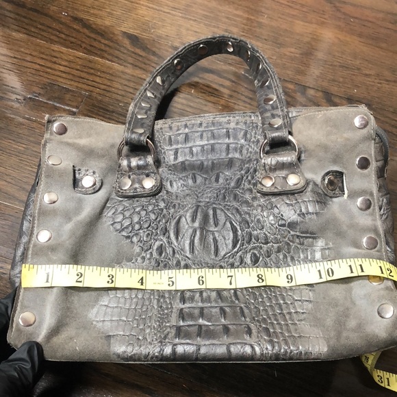 Hammitt Crocodile Grey Grey Studded Tote handbag used - Picture 12 of 16